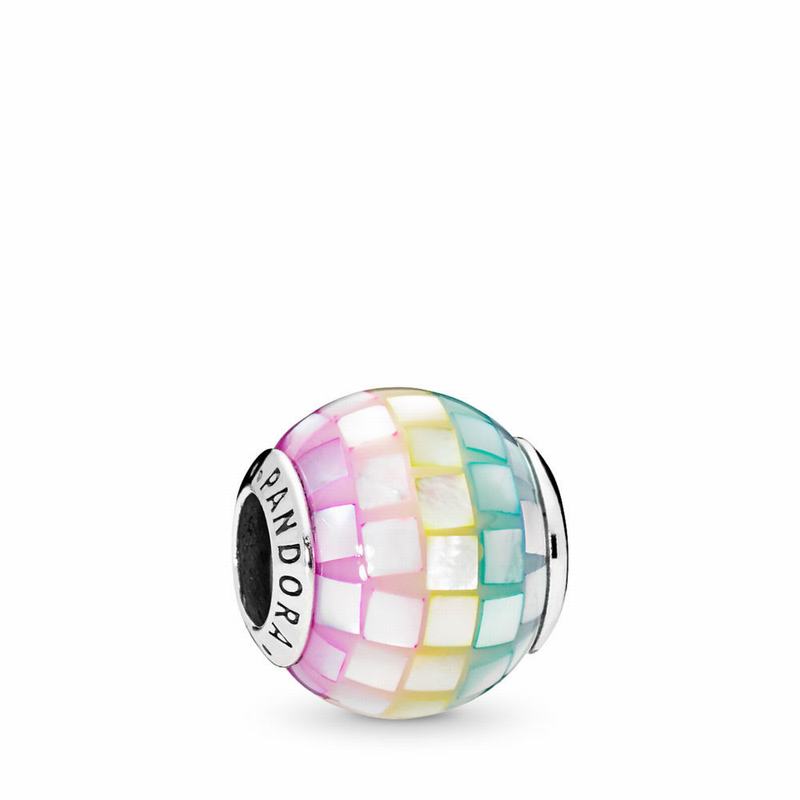 Pandora Multi-Color Mosaic Charm NZ, Sterling Silver/Mother Of Pearl (837245-NXM)